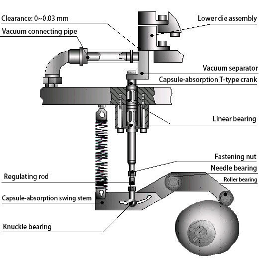 Adjustment of height of vacuum separator